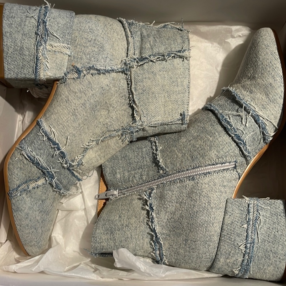 MM6 Denim Boots